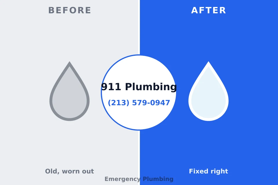 Before and after: plumbing repair Oakwood, PA